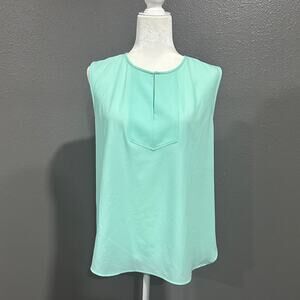 JCREW Mint Sleeveless Keyhole Blouse 10